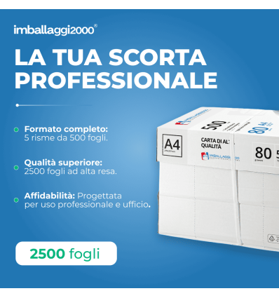 Risme carta a4 80 gr per fotocopie - Ufficio E Cancelleria