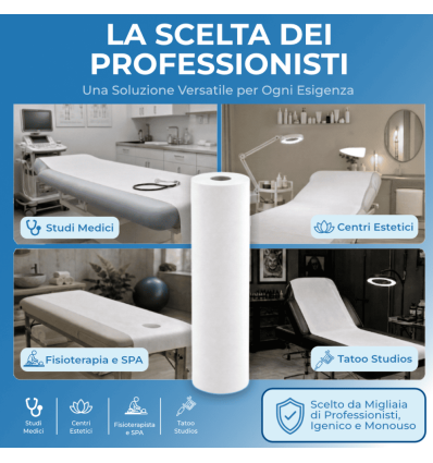 Rotolo lenzuolino medico ECO 60cm x 55m - Igiene Sicurezza e Monouso carta