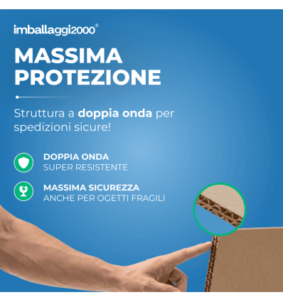 SCATOLA DOPPIA ONDA 60X60X40 - Scatole di Cartone