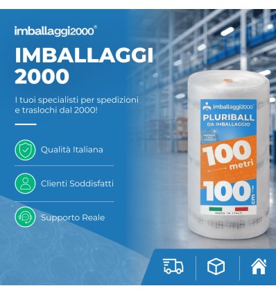 Pluriball rotolo 100cmx100mt 55 gr/mq - Pluriball in Rotoli