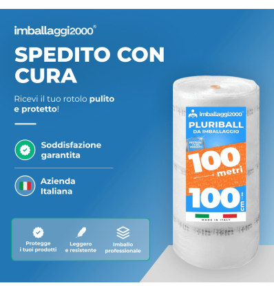 Pluriball rotolo 100cmx100mt 55 gr/mq - Pluriball in Rotoli