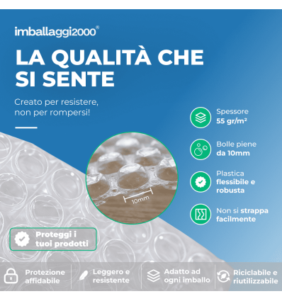 Pluriball rotolo 100cmx100mt 55 gr/mq - Pluriball in Rotoli