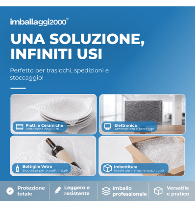 Pluriball rotolo 100cmx100mt 55 gr/mq - Pluriball in Rotoli