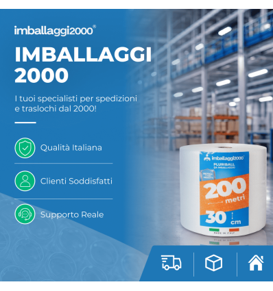 PLURIBALL ROTOLO STANDARD 55 GR/MQ - Pluriball in Rotoli