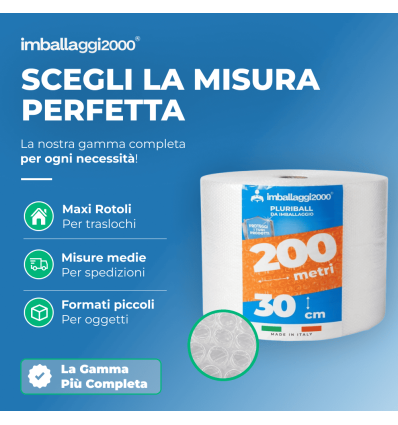 PLURIBALL ROTOLO STANDARD 55 GR/MQ - Pluriball in Rotoli