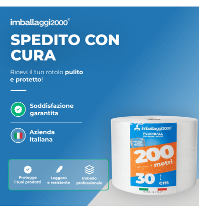 PLURIBALL ROTOLO STANDARD 55 GR/MQ - Pluriball in Rotoli