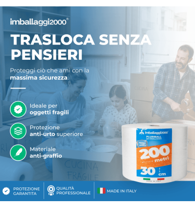 PLURIBALL ROTOLO STANDARD 55 GR/MQ - Pluriball in Rotoli