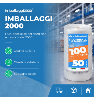 Pluriball rotolo 50cmx100mt 55 gr/mq - Pluriball in Rotoli