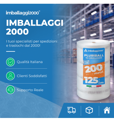 Pluriball rotolo 125cmx200mt 55 gr/mq - Pluriball in Rotoli