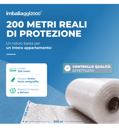 Pluriball rotolo 125cmx200mt 55 gr/mq - Pluriball in Rotoli