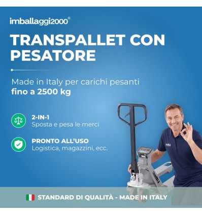 TRANSPALLET PESATORE GALVANIZZATO - Transpallet