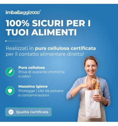 SACCHETTI DI CARTA BIANCHI 14X28 - Imballaggi Alimentari