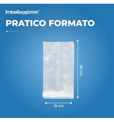 SACCHI PLT TRASPARENTI 15X30 - Sacchetti per Imballaggio