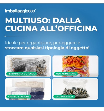 SACCHI PLT TRASPARENTI 25X40 - Sacchetti per Imballaggio