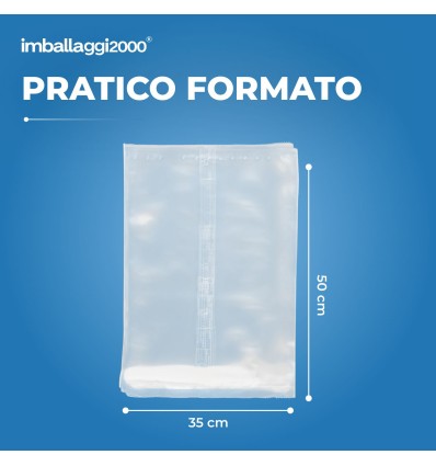 SACCHI PLT TRASPARENTI 35X50 - Sacchetti per Imballaggio