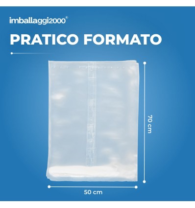 SACCHI PLT TRASPARENTI 50X70 - Sacchetti per Imballaggio