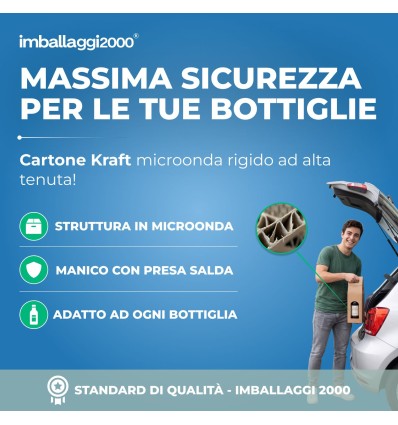 Scatole Avana per 1 bottiglia - Scatole di Cartone