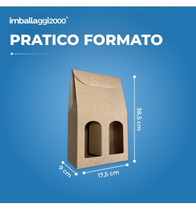 Scatole Nere per 2 bottiglie - Scatole di Cartone