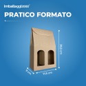 Scatole Nere per 2 bottiglie - Scatole di Cartone