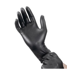 GUANTI IN NITRILE NERO SENZA POLVERE - Igiene Sicurezza e Monouso carta 2
