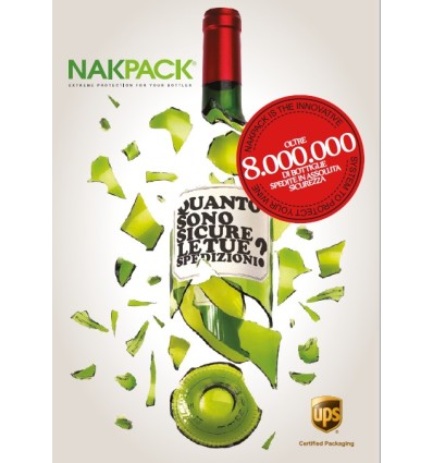 SCATOLA PORTABOTTIGLIE NAKPACK PER SPEDIZIONI ESPRESSE DI ALCOLICI ED OLIO - SCATOLE IN CARTONE