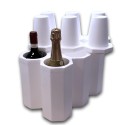 KIT PORTABOTTIGLIE VINO IN POLISTIROLO CON SCATOLA DI CARTONE - SCATOLE IN CARTONE