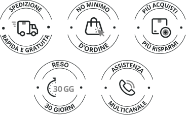 Spedizione rapida e gratuita | no minimo d'ordine | più acquisti più risparmi | Reso 30 giorni | Assistenza multicanale